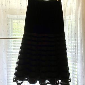 KM Collections mermaid skirt. Velour and sheer.